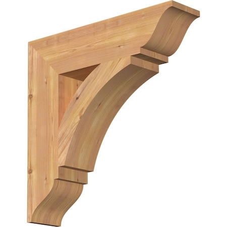 Thorton Traditional Smooth Bracket, Western Red Cedar, 5 1/2"W x 24"D x 24"H